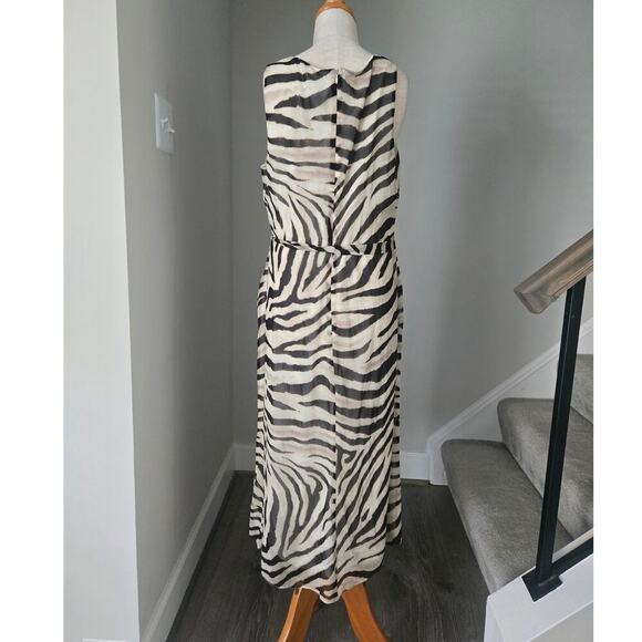 Ralph Lauren Zebra Print Faux Wrap Animal Print Dress size 12 - Picture 7 of 7